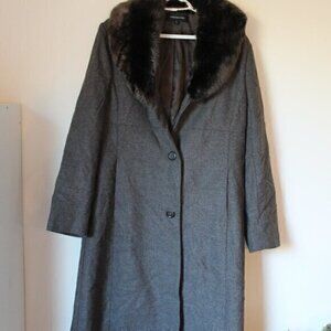 Jones New York Faux Fur Wool Winter Jacket